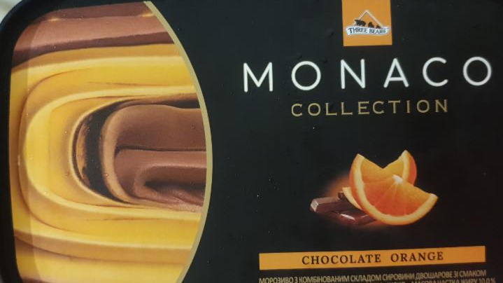 Фото - Мороженое Monaco апельсин шоколад 10% Три ведмеді