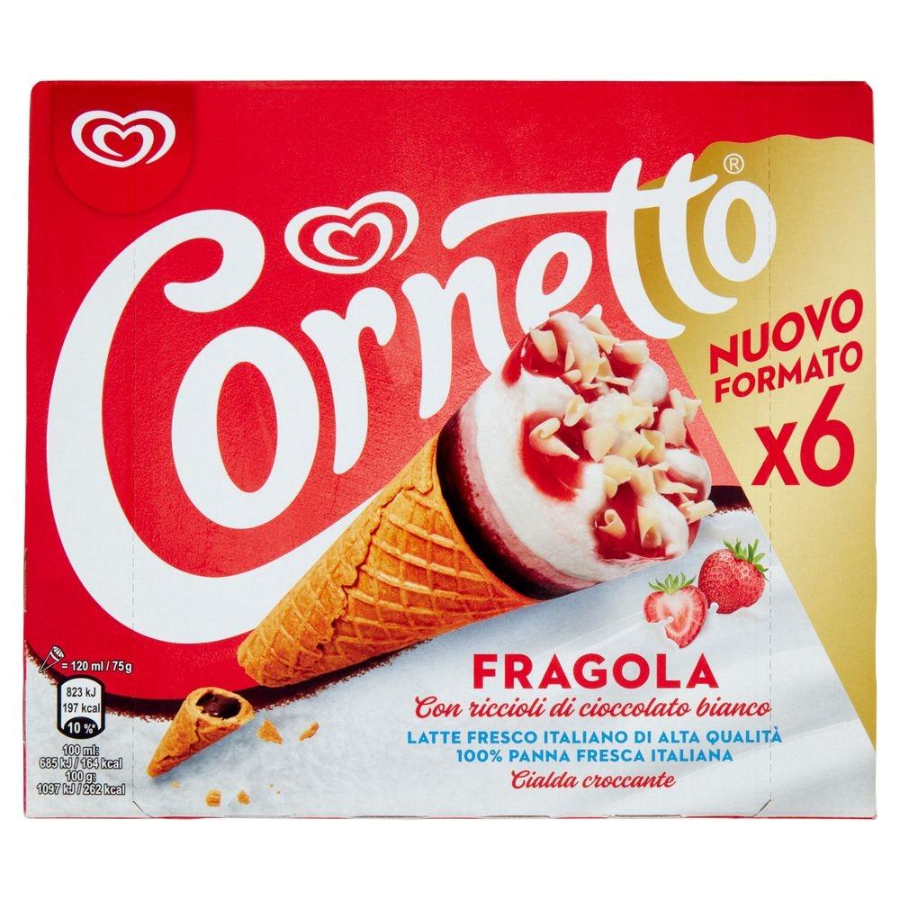 Фото - мороженое сахарный рожок с клубникой Gelato CornettoFragola Algida