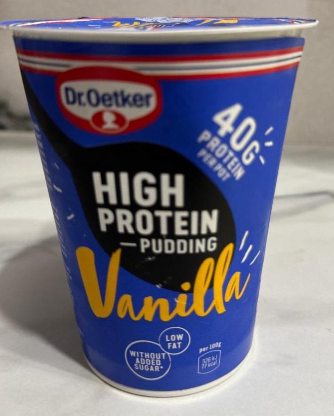 Фото - High protein Pudding vanille Dr. Oetker