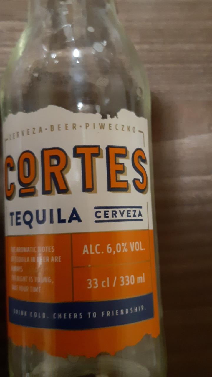 Фото - пиво спеціальне світле пастеризоване зі смаком текіли Tequila Cortes