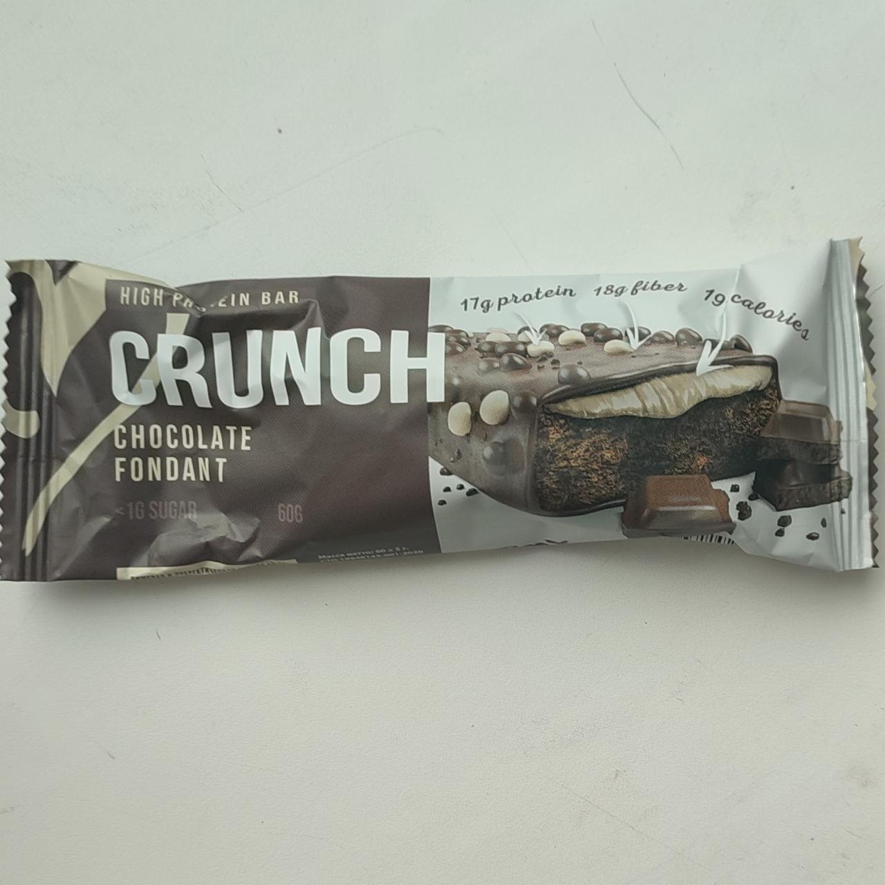Фото - протеиновый батончик хрустящий шоколадный фондан CRUNCH chocolate fondant High protein