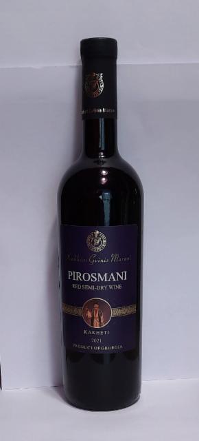 Фото - Вино красное полусухое Pirosmani Пиросмани