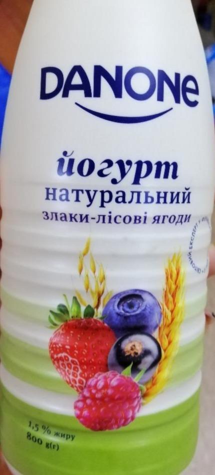 Фото - йогурт питьевой злаки-лесные ягоды 1.5% Danone