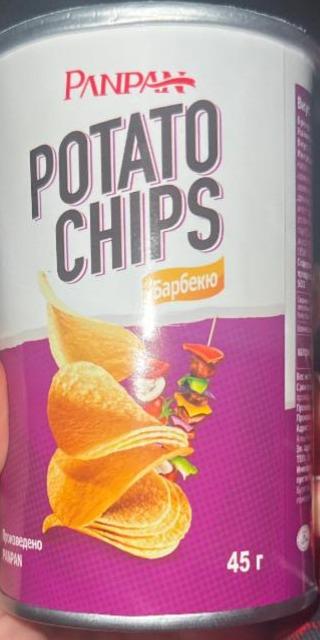 Фото - Чипсы Potato Chips вкус барбекю Panpan