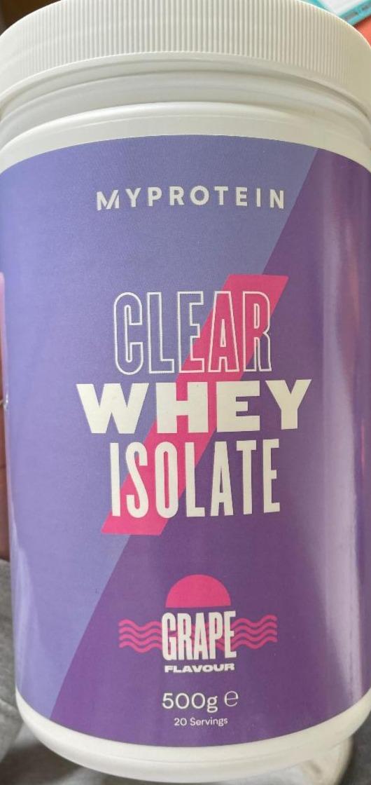 Фото - clear whey isolate grape My Protein