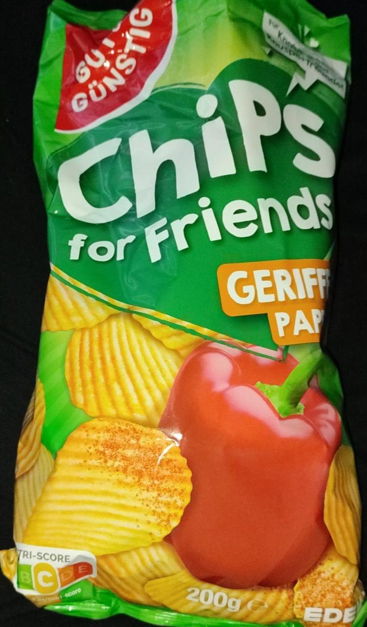 Фото - Чипсы chips for friends Paprika Gut&Günstig edeka