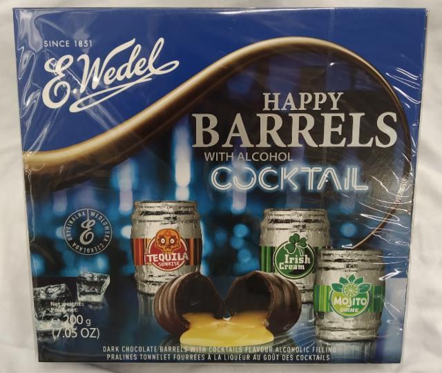 Фото - Конфеты Barrels with alcohol cocktail текила, мохито, айриш крем, E.Wedel