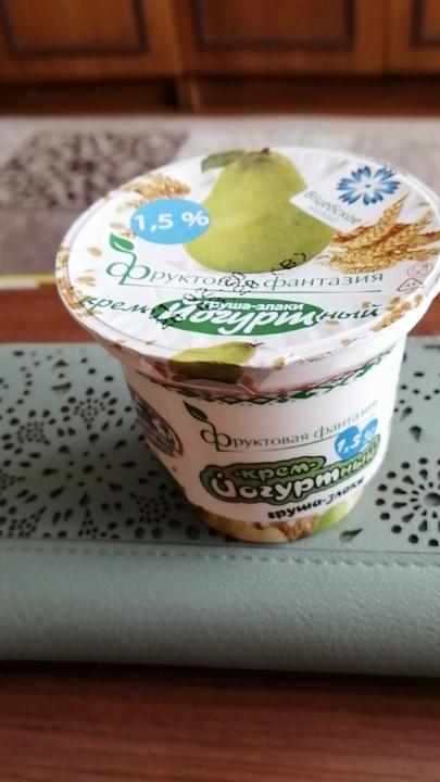 Фото - Крем йогуртный 1.5% груша-зелень