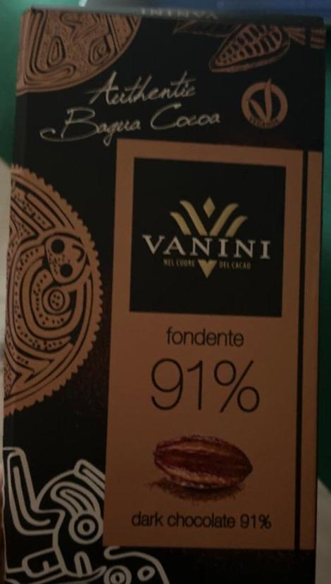 Фото - Fondente 91% Dark chocolate Vanini