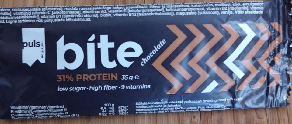 Фото - протеиновый шоколадный батончик chocolate 31% protein Bite