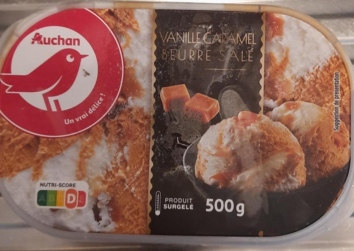 Фото - Мороженое ванильное с карамелью Vanille Caramel Auchan