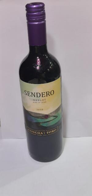 Фото - Вино полусухое красное Мерло Sendero Merlot
