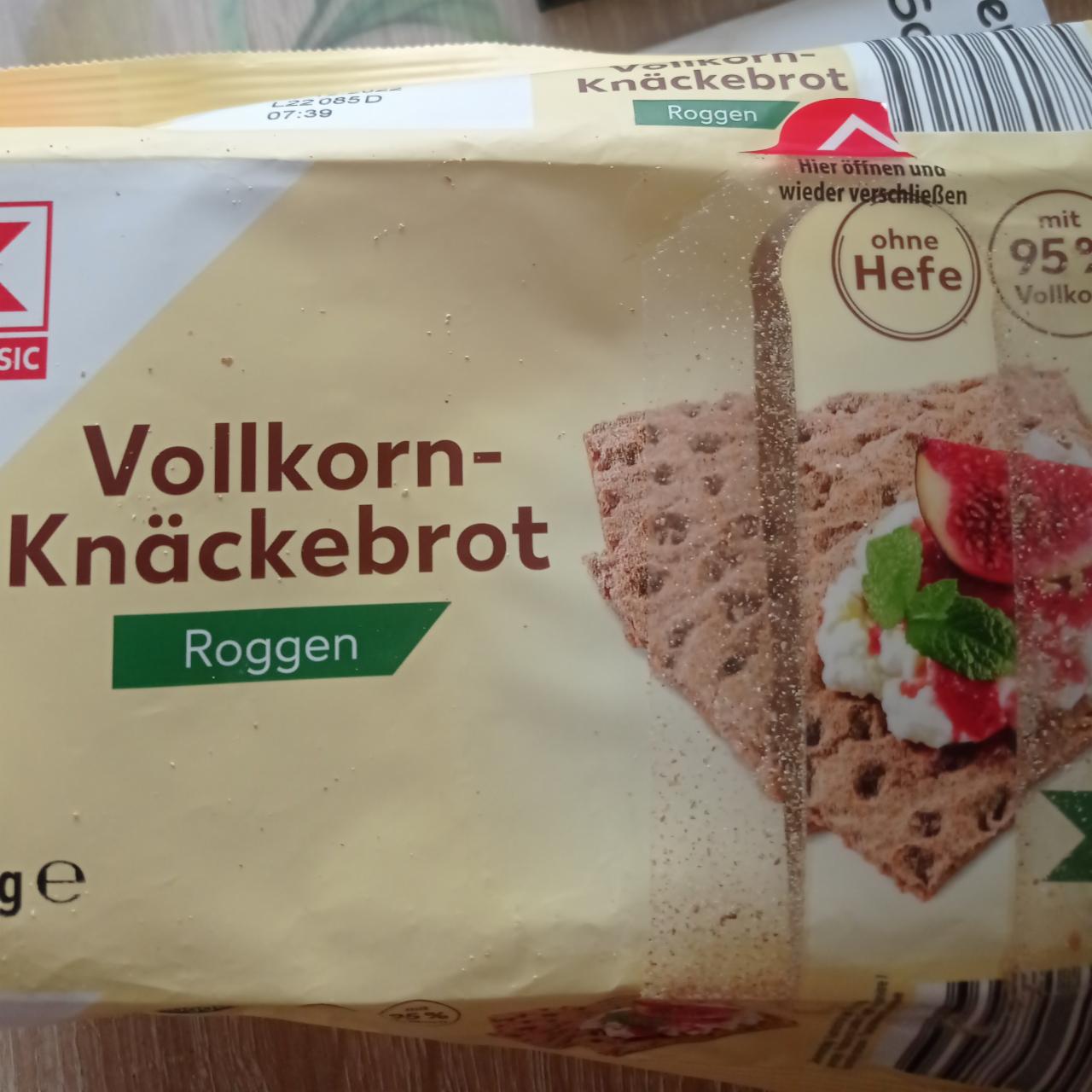 Фото - Хлебцы цельнозерновые Vollkorn-Knäckebrot K-Classic