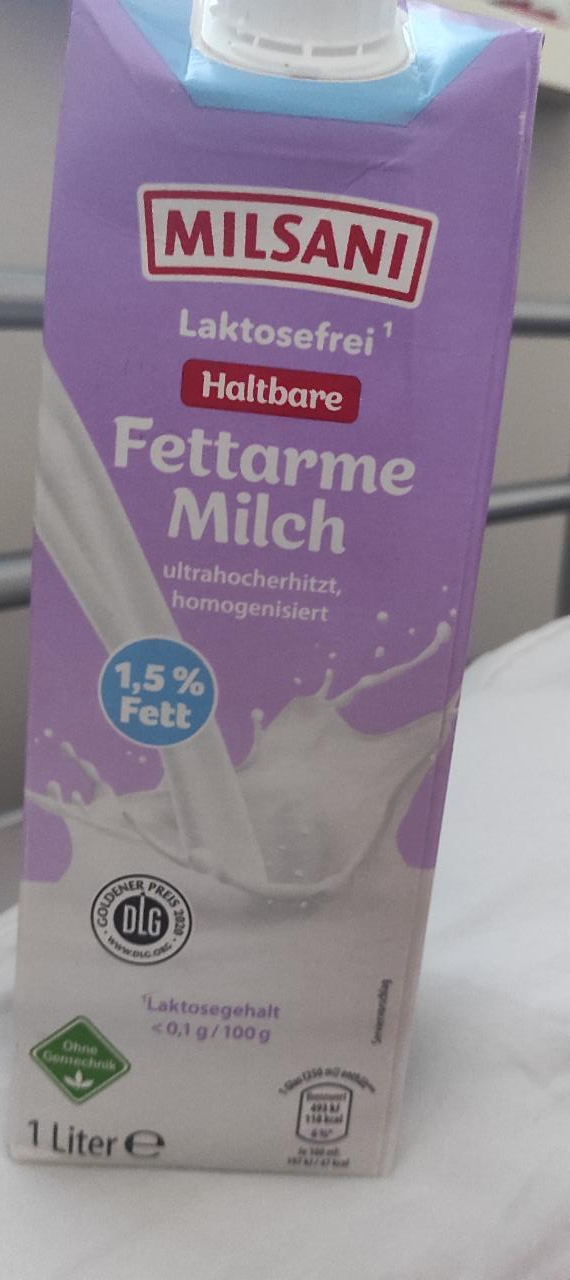 Фото - Молоко без лактозы 1,5% Milsani