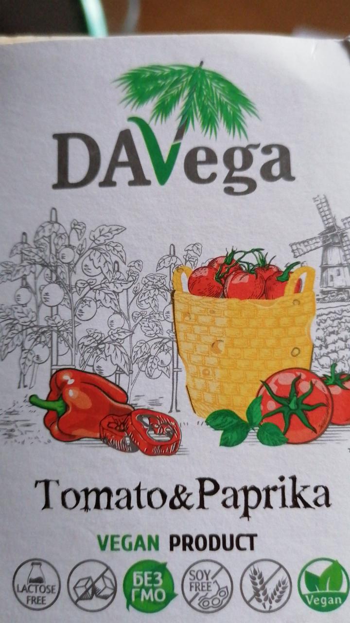 Фото - Продукт веганский на основе кокосового масла с томатом и паприкой Davega