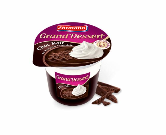 Фото - шоколадный дессерт со сливками Grand dessert Choc Noir Ehrmann
