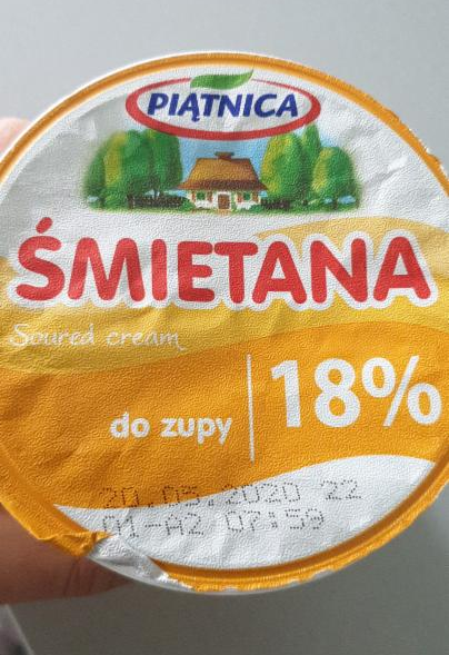 Фото - Сметана 18% для супа Piatnica