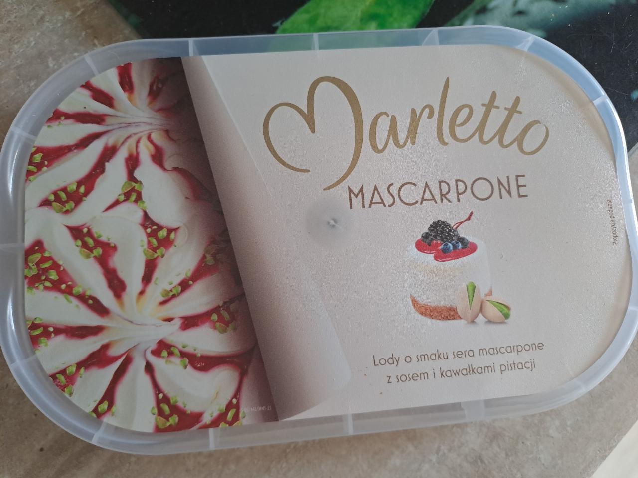 Фото - Мороженое со вкусом сыра Mascarpone с соусом и кусочками фисташек Marletto