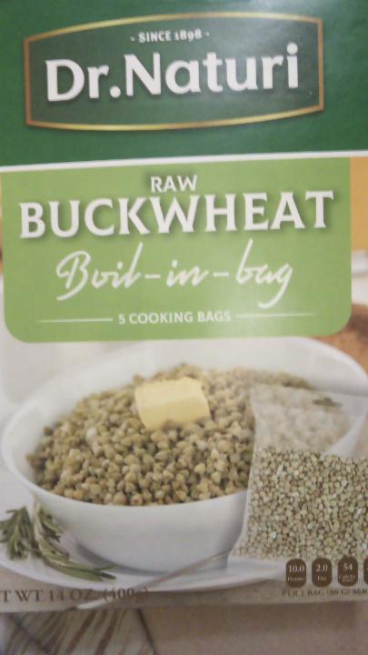 Фото - крупа гречневая зеленая Raw Buckwheat Dr.Naturi