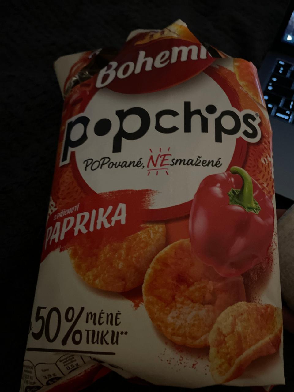 Фото - Popchips s příchutí paprika popované nesmažené Bohemia