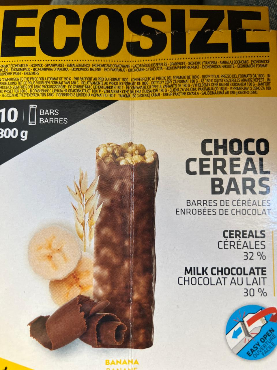 Фото - Злаковый батончик Choco cereal bars банан Ecosize