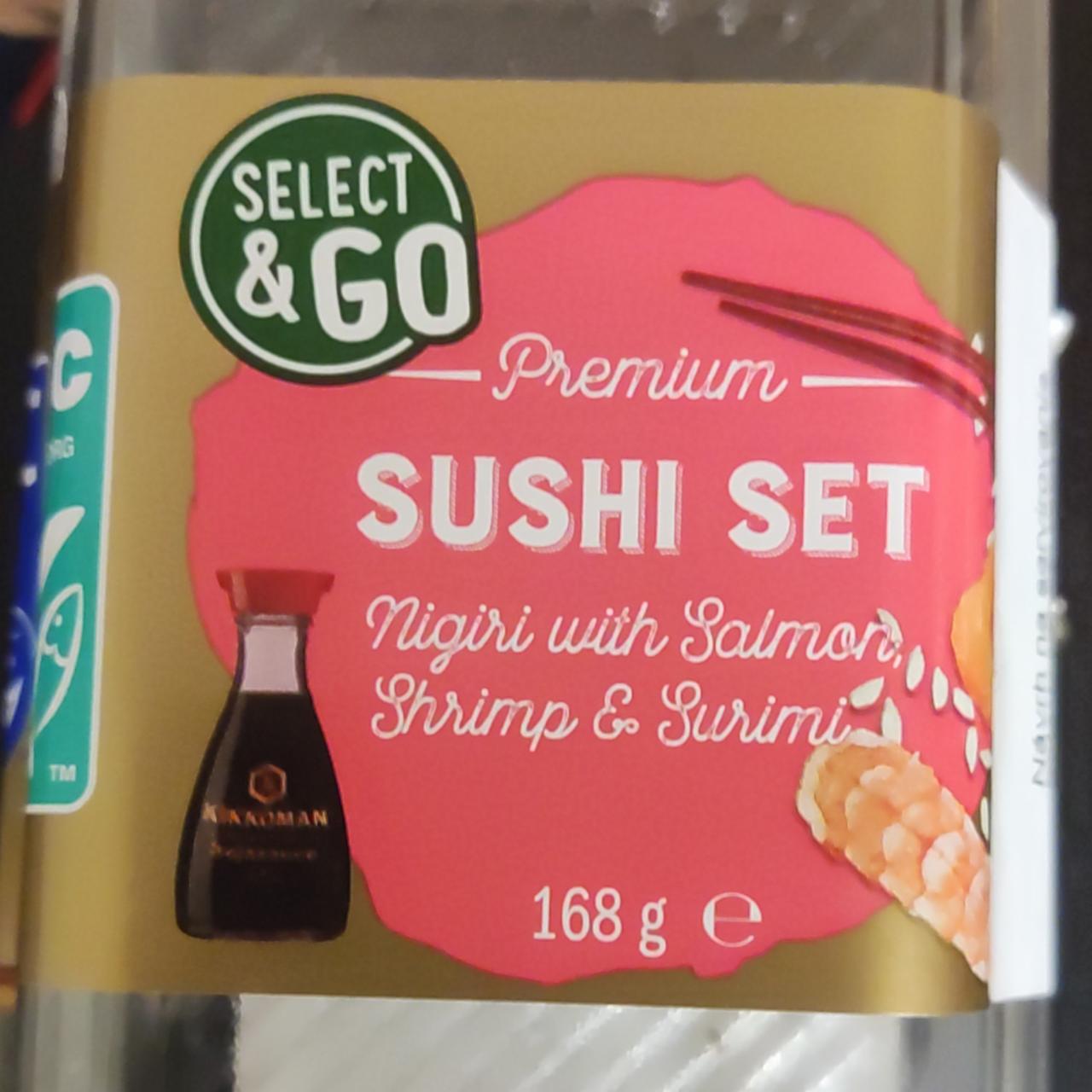 Фото - Sushi set Nigiri with salmon, shrimp & surimi Select&Go
