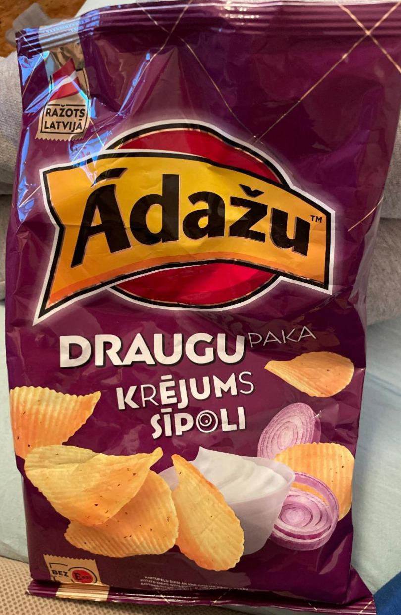 Фото - Картофельные чипсы со вкусом сметаны и луком Adazu