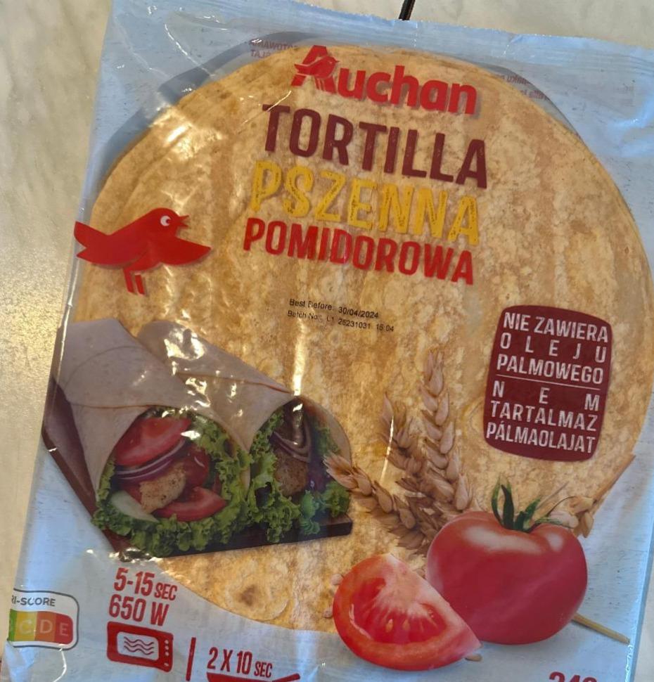 Фото - Помидорная тортилья Tortilla pszenna o smaku pomidorowym Auchan