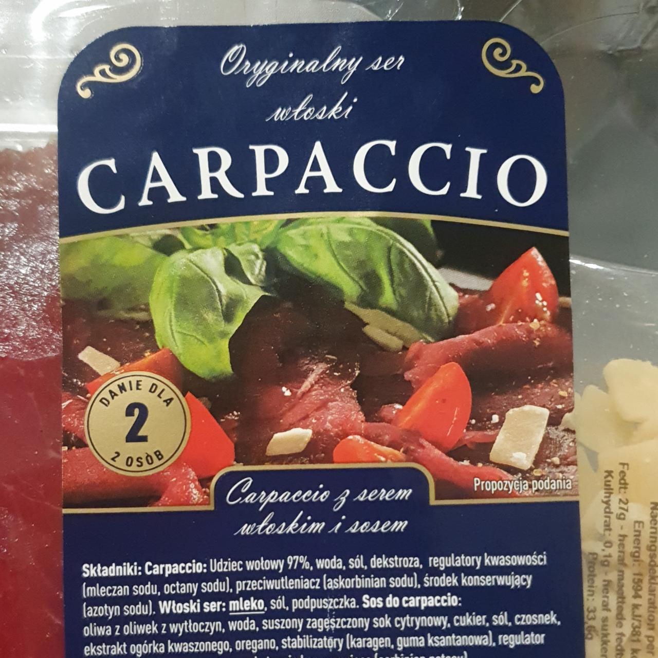 Фото - Carpaccio z serem włoskim i sosem Skare