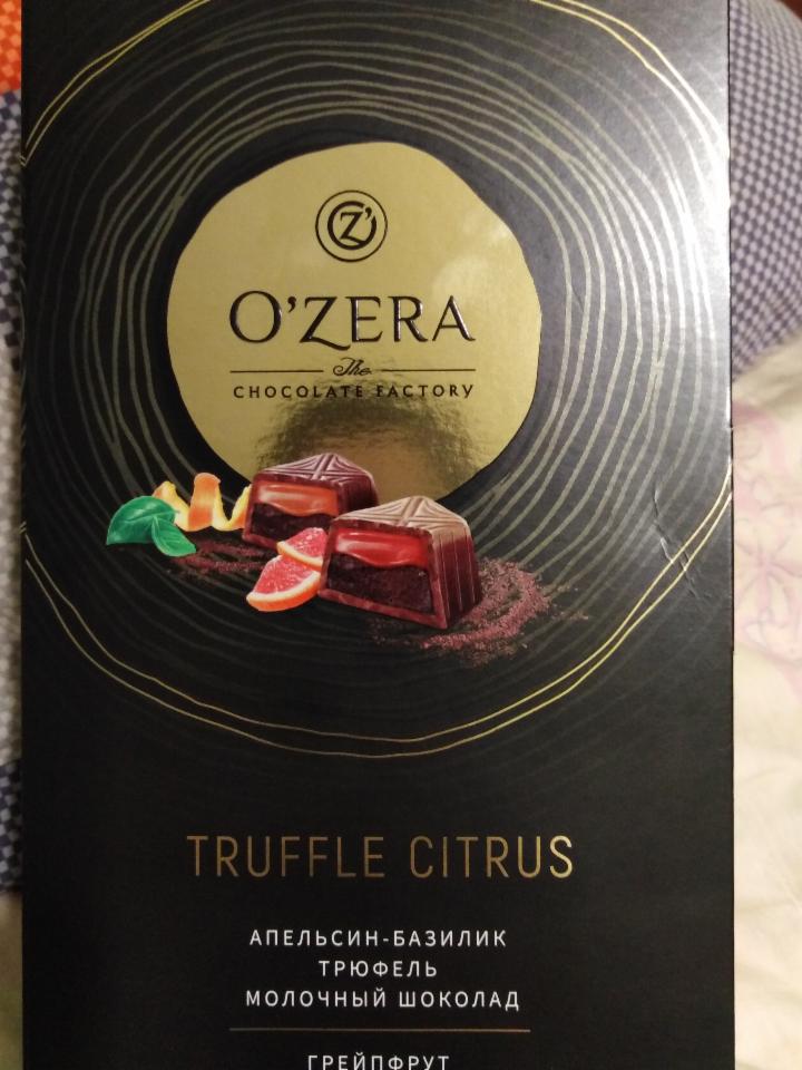 Фото - конфеты шоколадные цитрус citrus truffle o'zera