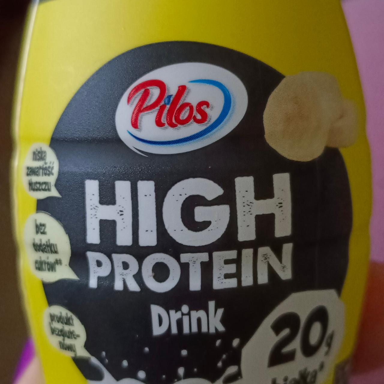 Фото - Напиток молочный со вкусом банана High Protein Drink Banana Pilos