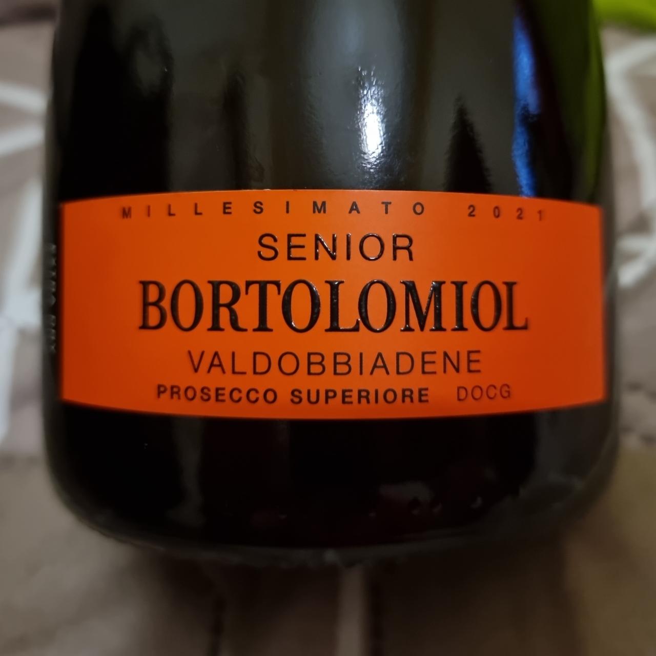 Фото - Игристое вино итальянское Docg Valdobbiadene Prosecco Superiore Senior Extra Dry Bortolomiol