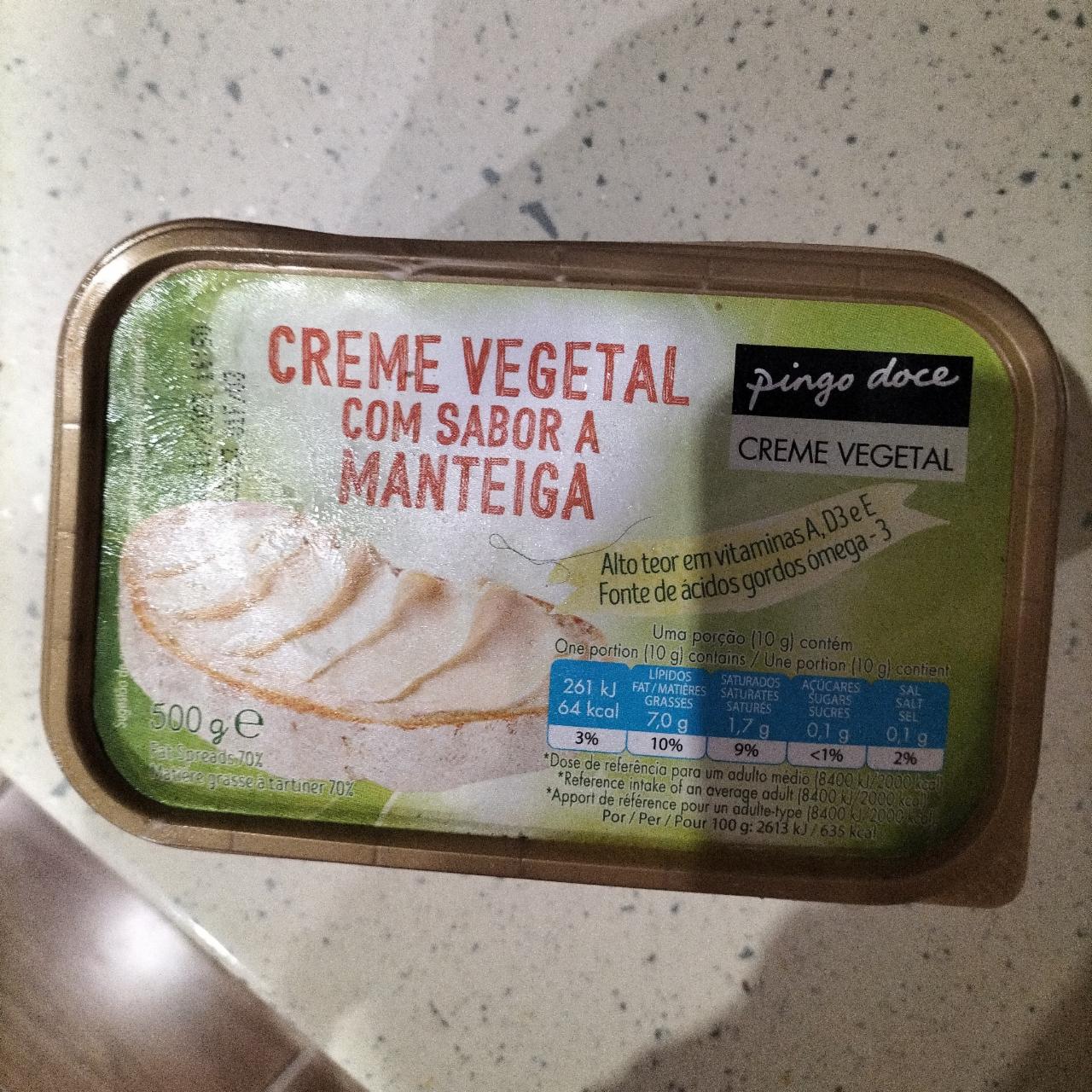 Фото - растительный крем Creme Vegetal Com Sabora Manteiga Pingo doce