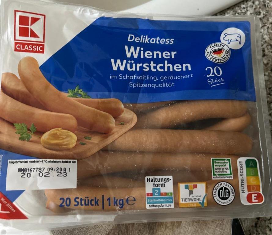 Фото - Сосиски Венские Delikatess Wiener Wurstchen K-Classic