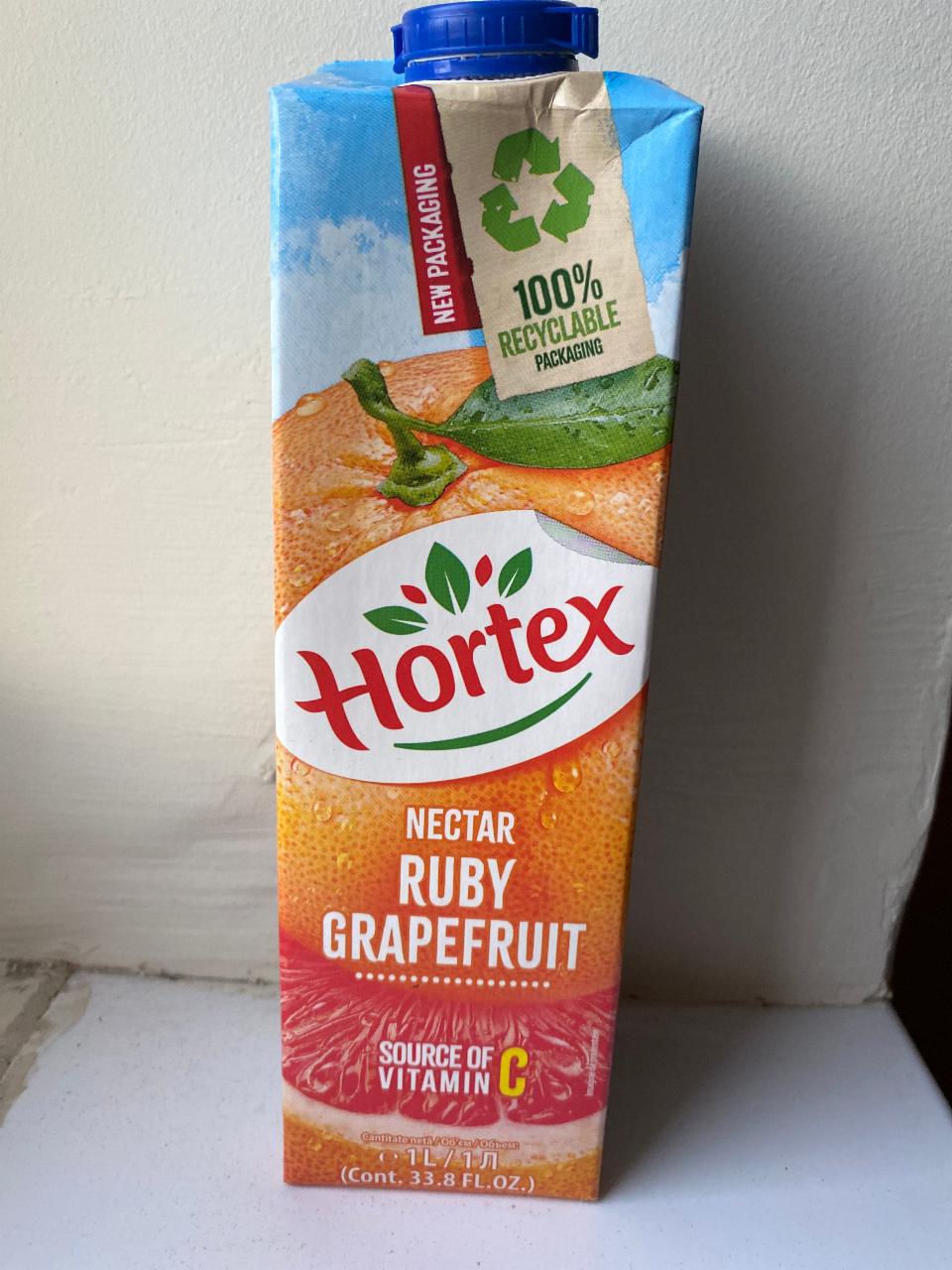 Фото - сок грейпфрут Ruby Grapefruit nectar Hortex
