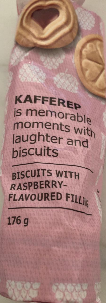 Фото - Печенье raspberry малина начинка шведское Kafferep Ikea