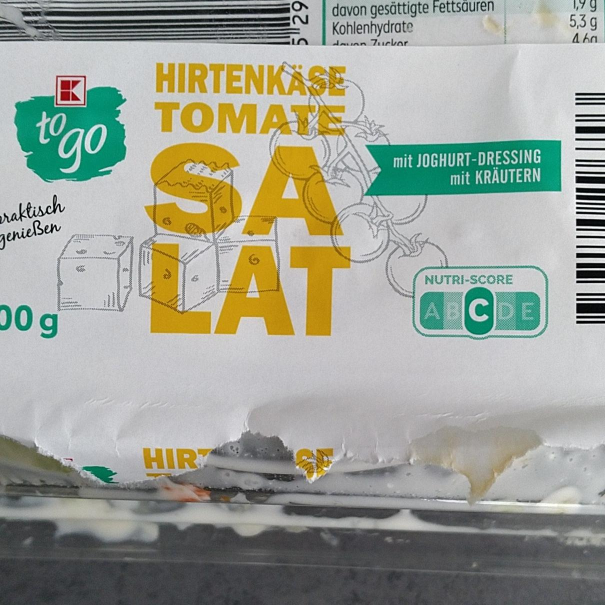 Фото - Hirtenkäse-Tomate Salat Kaufland to go