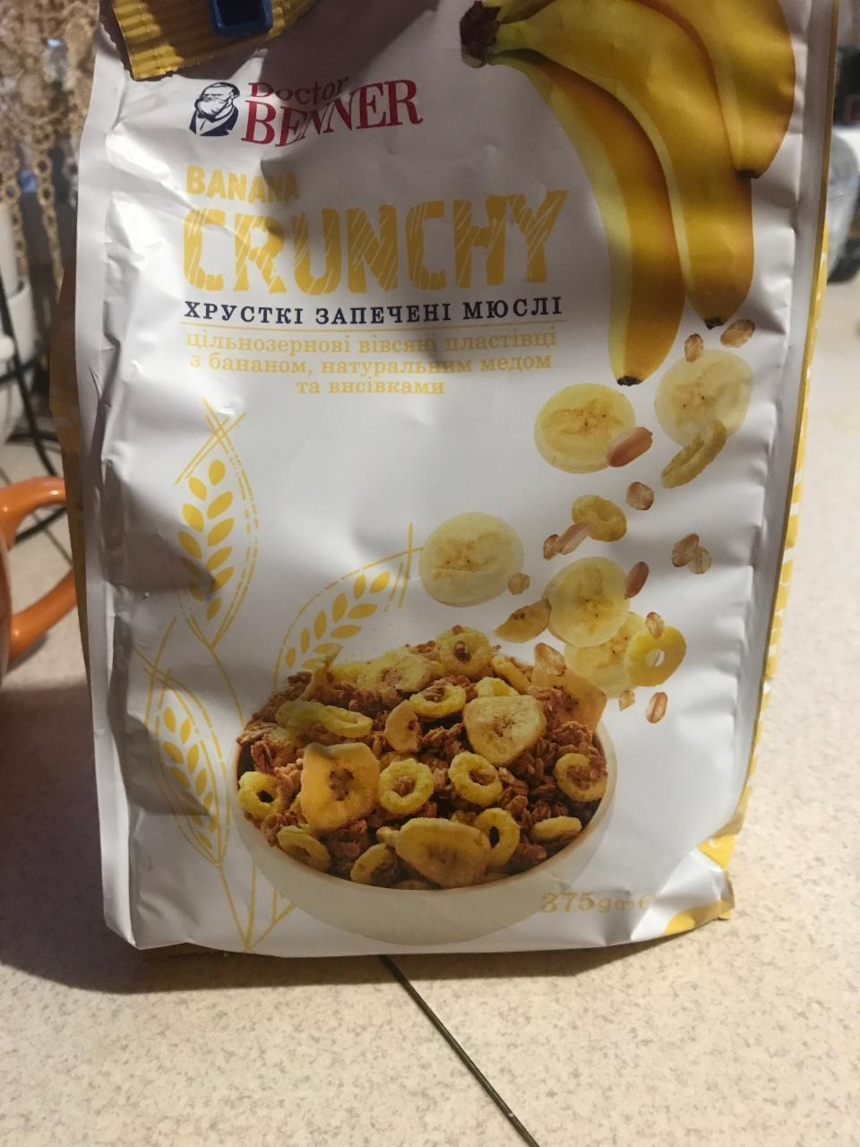 Фото - Мюсли запеченные хрустящие Banana Crunchy Doctor Benner