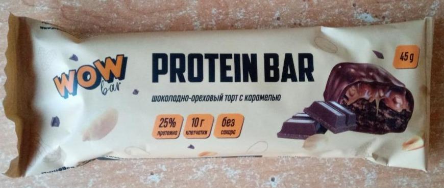Фото - батончик Protein Bar шоколадно-ореховый торт с карамелью Wow bar