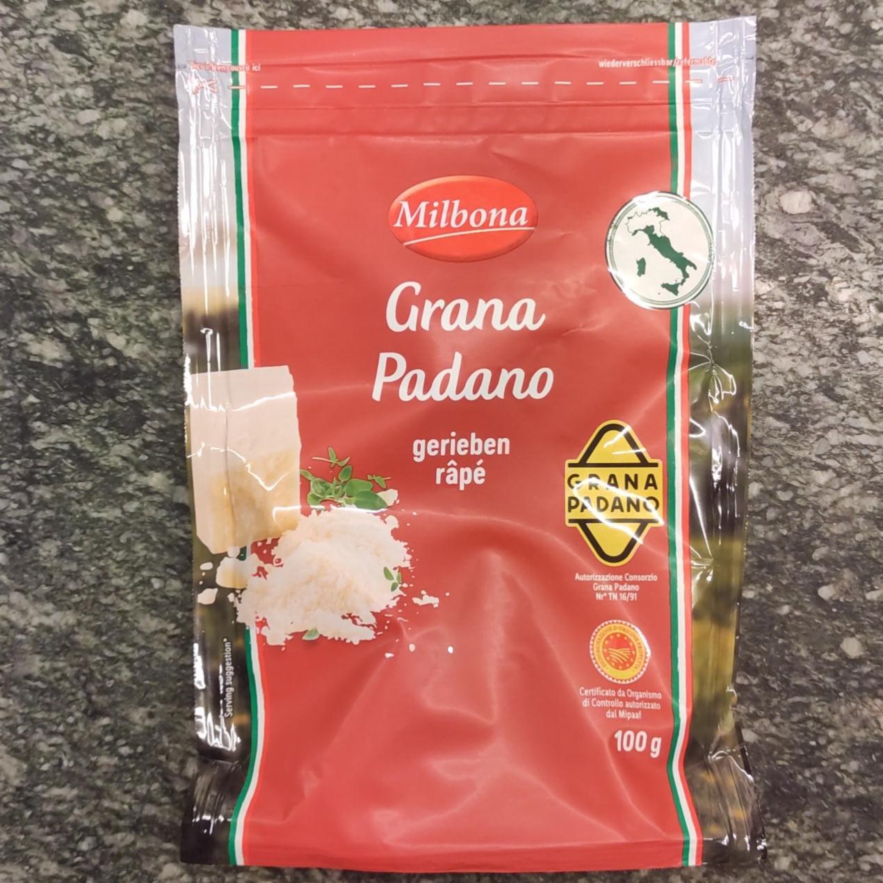 Фото - сыр тертый Grana Padano Lidl Milbona