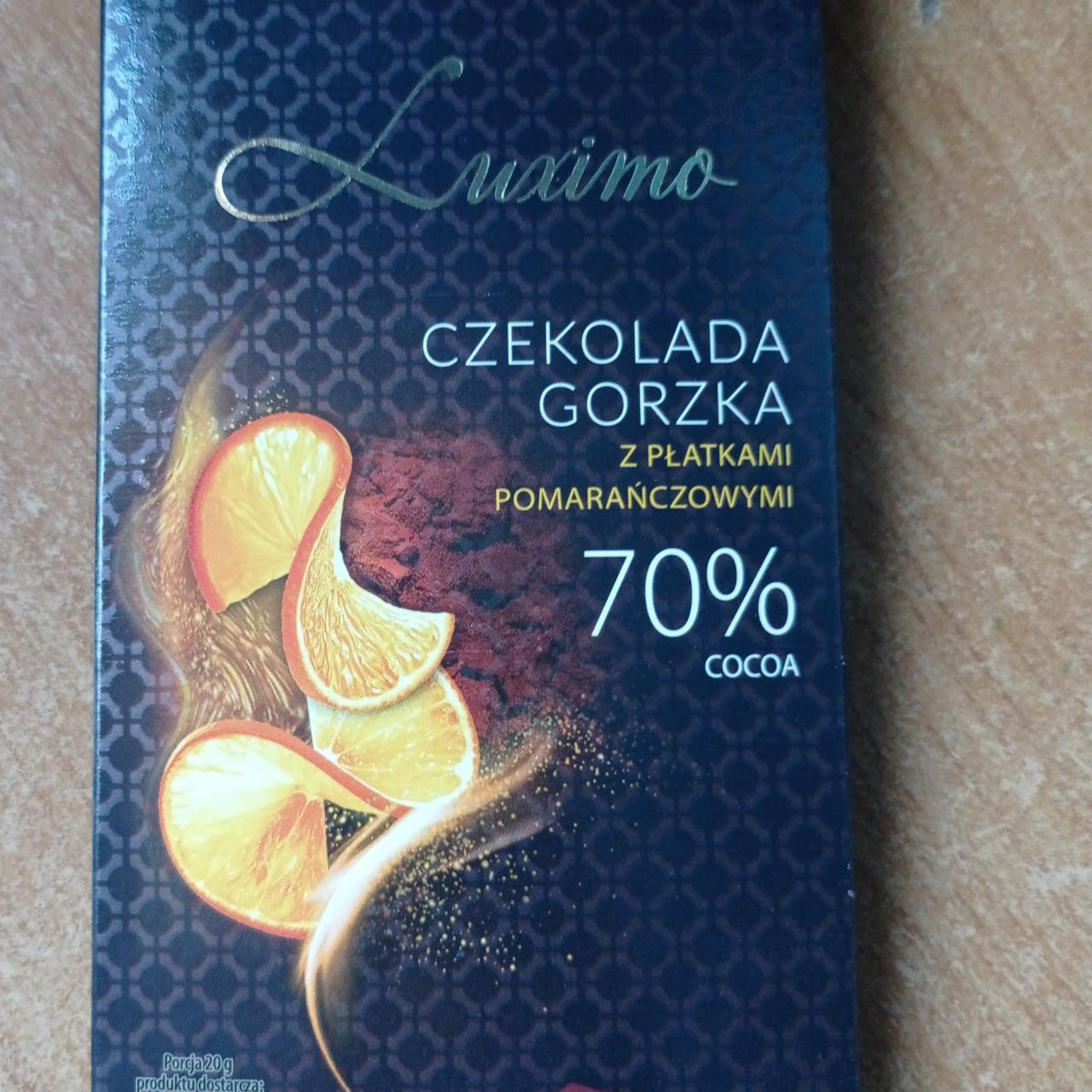 Фото - Шоколад черный 70% с апельсином Luximo