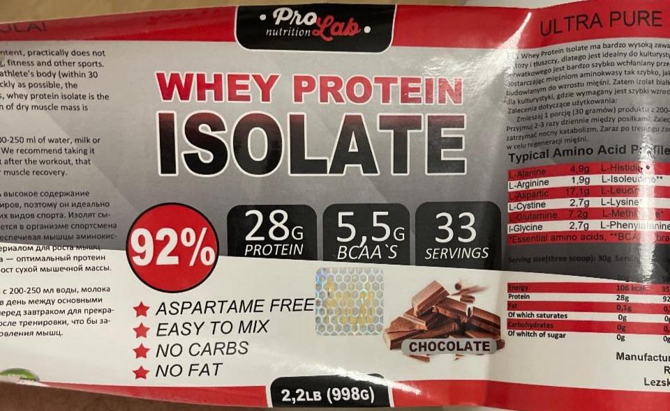Фото - Концентрат сывороточного белка шоколад ProLab Nutrition