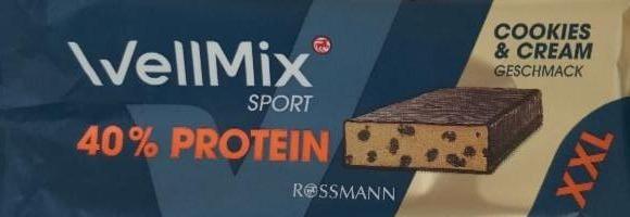 Фото - Батончик протеиновый со вкусом печенье-крем Wellmix Rossmann