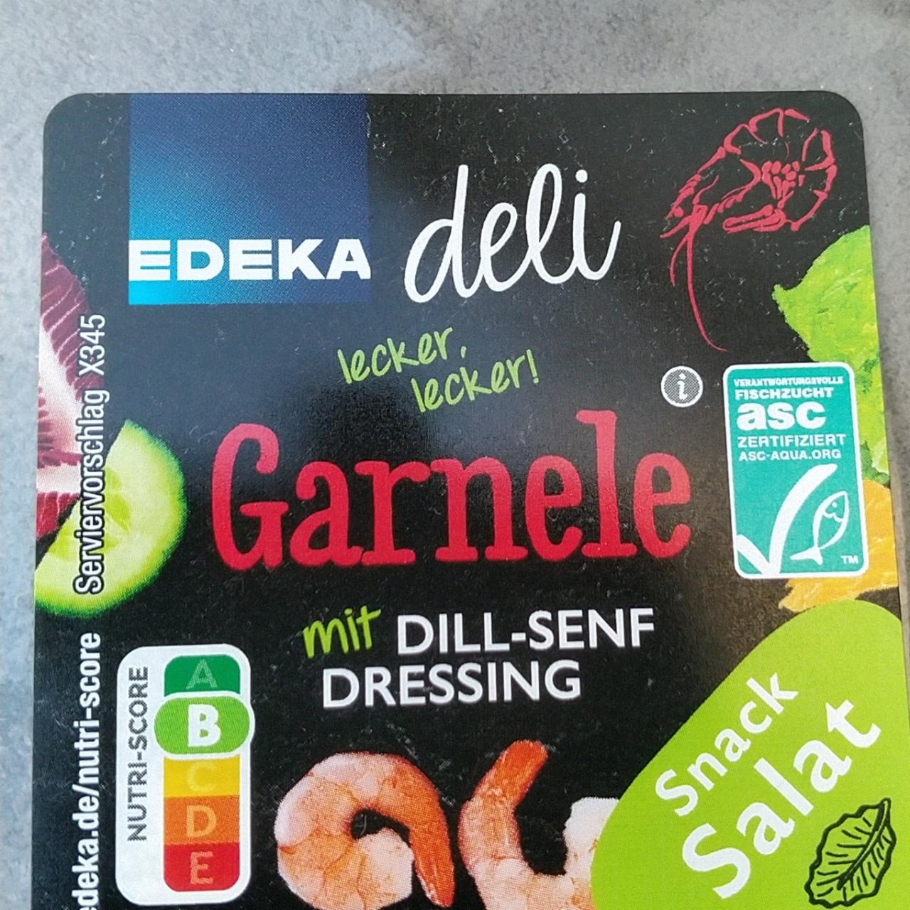 Фото - Salat Mischung mit Garnelen, Orange stücken, Gurke und Dill-Senf-Dressing Edeka