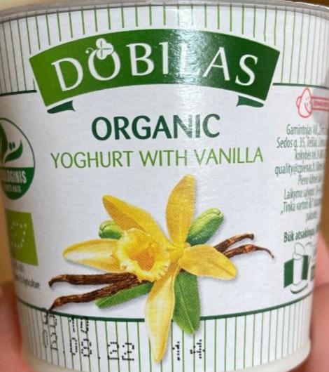 Фото - Йогурт 3.3% натуральный с ванилью Organic Vanilla Dobilas