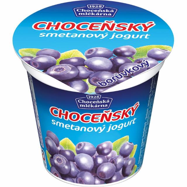 Фото - Йогурт со вкусом черники Smetanovy Jogurt Chocenska Mlekarna