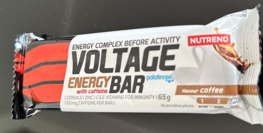 Фото - Voltage energy bar with caffeine flavour coffee (káva) Nutrend