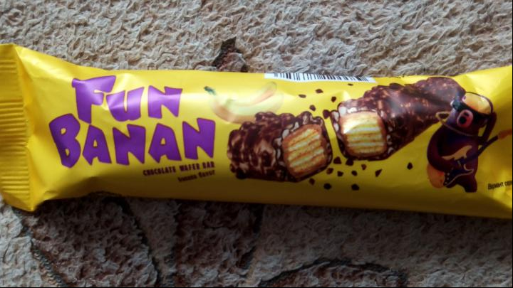 Фото - Вафли FunBanan со вкусом банана в молочно-шоколадной глазури KDV