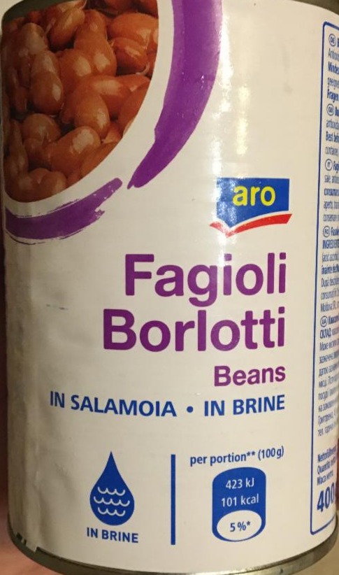 Фото - fagioli borlotti beans in brine Aro