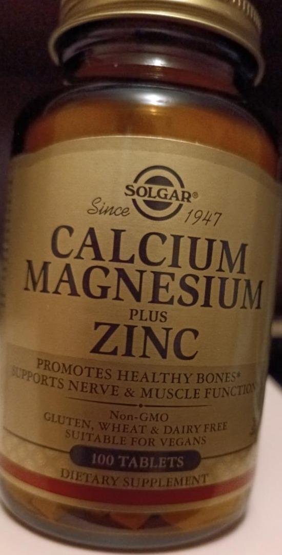 Фото - Кальций-магний-цинк Calcium Magnesium Zinc Solgar